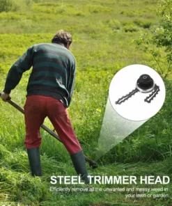 TANCYCO Tête De Tondeuse Avec Lame De Coupe-chaîne à Bobine Tête De Tondeuse à Gazon D'extérieur Outil De Mangeur De Tête De Tondeuse En Acier Pour Remplacement De Tondeuse à Gazon à Arbres Droits -Débroussailleuse Soldes Magasin 65002462 3