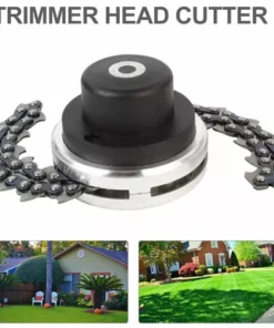 TANCYCO Tête De Tondeuse Avec Lame De Coupe-chaîne à Bobine Tête De Tondeuse à Gazon D'extérieur Outil De Mangeur De Tête De Tondeuse En Acier Pour Remplacement De Tondeuse à Gazon à Arbres Droits -Débroussailleuse Soldes Magasin 65002462 5
