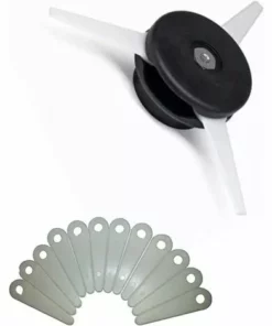 CESIèCLEFOU Tête De Débroussailleuse De Rechange Et 12 Lames De Rechange Avec 12 Lames En Nylon Et Tête De Coupe Lefou -Débroussailleuse Soldes Magasin 65031642 2