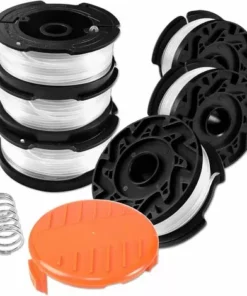 CESIèCLEFOU Bobine Fil Coupe Bordure Pour Black Et Decker Coupe-Bordures, 6 Bobine De Fil Debroussailleuse Avec 1 Couvercle De Bobine Et 1 Ressort Lefou