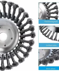 CESIèCLEFOU Tête Brosse Désherbage Pour Débroussailleuse à Gazon De 20 Cm, Avec Contre-écrou Plateau Roue En Fil D’Acier 8 Inch Massif Pour Jardin Et Mauvaises Herbes,rotative De Rechange Pour Tonte Lefou -Débroussailleuse Soldes Magasin 65211060 3
