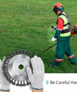 CESIèCLEFOU Tête Brosse Désherbage Pour Débroussailleuse à Gazon De 20 Cm, Avec Contre-écrou Plateau Roue En Fil D’Acier 8 Inch Massif Pour Jardin Et Mauvaises Herbes,rotative De Rechange Pour Tonte Lefou -Débroussailleuse Soldes Magasin 65211060 4