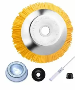 BARES Brosse Desherbage Debroussailleuse 8 Pouce, Tete Brosse Désherbage En Nylon, Tête De Désherbage Rotative Ronde, Pour Outils De Pelouse Jardin Agriculture