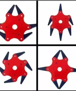 BARES Tête De Débroussailleuse En Métal à 6 Dents - Tête De Tondeuse à Gazon De Jardin 2 Commandes - Lame Rouge, Noire -Débroussailleuse Soldes Magasin 65335670 3