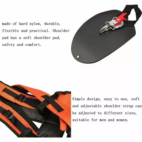 OSQI Double Bandoulière Pour Tondeuse à Gazon, Ceinture De Harnais Universelle à Double Bandoulière En Nylon En Forme De Y, Convient Pour Les Tondeuses à Gazon, Les Tondeuses à Gazon Ou Le Jardinage 6 OSQI Double Bandoulière Pour Tondeuse à Gazon, Ceinture De Harnais Universelle à Double Bandoulière En Nylon En Forme De Y, Convient Pour Les Tondeuses à Gazon, Les Tondeuses à Gazon Ou Le Jardinage – Image 4
