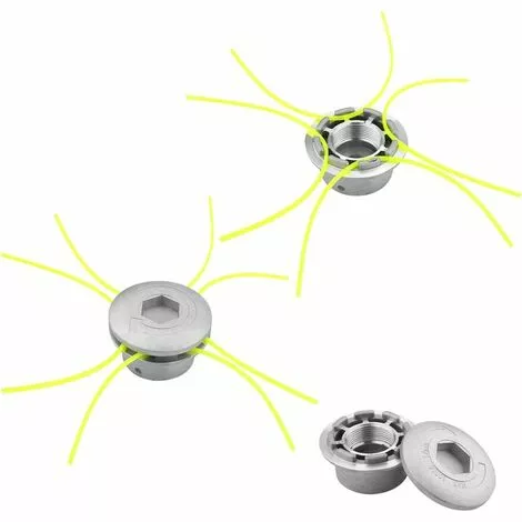 OSQI Tête De Débroussailleuse En Fil D'aluminium, Accessoire De Débroussailleuse Universel Avec 4 Lignes Pour Tondeuse à Gazon, 72 X 44,5 Mm 4 OSQI Tête De Débroussailleuse En Fil D'aluminium, Accessoire De Débroussailleuse Universel Avec 4 Lignes Pour Tondeuse à Gazon, 72 X 44,5 Mm – Image 2