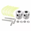 OSQI Lot De 2 Têtes De Débroussailleuse Universelles En Aluminium Double Tête De Ligne En Nylon Bobine De Ligne Accessoire De Débroussailleuse -Débroussailleuse Soldes Magasin 65501896 1