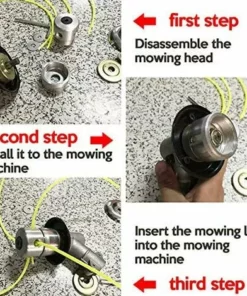 OSQI Lot De 2 Têtes De Débroussailleuse Universelles En Aluminium Double Tête De Ligne En Nylon Bobine De Ligne Accessoire De Débroussailleuse -Débroussailleuse Soldes Magasin 65501896 3