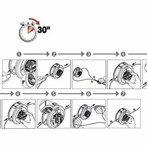 OSQI Tête De Débroussailleuse Universelle Avec Alimentation Par Impact Au Sol, Compatible Avec La Majorité Des Débroussailleuses à Arbre Droit De 33cc Et Plus 4 OSQI Tête De Débroussailleuse Universelle Avec Alimentation Par Impact Au Sol, Compatible Avec La Majorité Des Débroussailleuses à Arbre Droit De 33cc Et Plus – Image 2