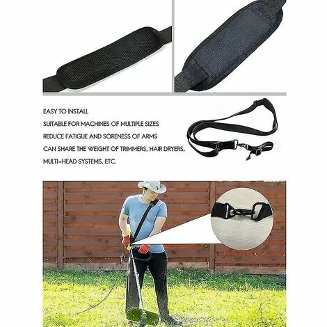 BAICCCF Accessoire Pour Débroussailleuse 2 Pièces De Sangle D'épaule Noire Weed Eater Sangle De Ventilateur Universelle A 7 BAICCCF Accessoire Pour Débroussailleuse 2 Pièces De Sangle D'épaule Noire Weed Eater Sangle De Ventilateur Universelle A – Image 5