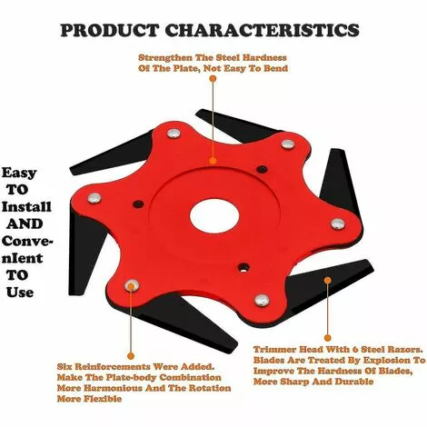 BAICCCF Accessoire Pour Débroussailleuse Lame Débroussailleuse Universelle 65mn Pour Vert Frais Sous Croissance 6 BAICCCF Accessoire Pour Débroussailleuse Lame Débroussailleuse Universelle 65mn Pour Vert Frais Sous Croissance – Image 4