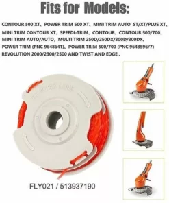 BAICCCF Accessoire Pour Débroussailleuse Lot De 4 Bobines De Débroussailleuse Fly021 Compatible Avec Les Débroussailleuses Sans Fil Flymo. -Débroussailleuse Soldes Magasin 65669696 5