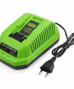 BAICCCF Accessoire Pour Débroussailleuse Chargeur De Batterie Au Lithium 40 V Compatible Avec La Prise EU De Batterie Li-ion Greenworks 40 V