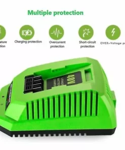 BAICCCF Accessoire Pour Débroussailleuse Chargeur De Batterie Au Lithium 40 V Compatible Avec La Prise EU De Batterie Li-ion Greenworks 40 V -Débroussailleuse Soldes Magasin 65669799 3
