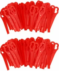 BAICCCF Accessoire Pour Débroussailleuse 80pcs Lames De Coupe-herbe De Rechange Pièce De Rechange Coupe De Tondeuse à Gazon