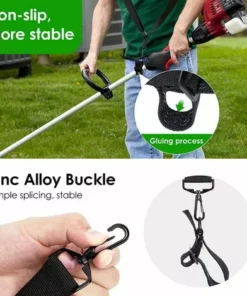 LITZEE 2 Sangles D'épaule Réglables - Harnais Pour Débroussailleuse Pour Tondeuse à Gazon Avec Ceinture En Nylon Durable PourJardinage Pour Débroussailleuse KM, STIHL FS (Noir) -Débroussailleuse Soldes Magasin 65732309 3