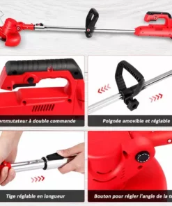 MAGICFOX Débroussailleuse Sans Fil 21V - Coupe Bordures Avec Capot De Protection, 2 Batteries Et Chargeur Pour Jardin, Léger Et Facile 9 MAGICFOX Débroussailleuse Sans Fil 21V - Coupe Bordures Avec Capot De Protection, 2 Batteries Et Chargeur Pour Jardin, Léger Et Facile -Débroussailleuse Soldes Magasin 65747146 4