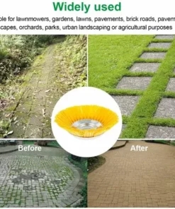 MONLY Brosse Desherbage Debroussailleuse 8 Pouce, Tete Brosse Désherbage En Nylon, Tête De Désherbage Rotative Ronde, Pour Outils De Pelouse Jardin Agriculture -Débroussailleuse Soldes Magasin 65757448 4