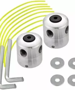 KAEJYIUT 2PCS Débroussailleuse, Tête De Coupe En Aluminium, Têtes D'herbe Têtes De Coupe En Aluminium, Couper La Tête De Coupe De La à Gazon, Pour Accessoires De Tondeuse à Gazon