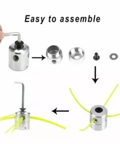 KAEJYIUT 2PCS Débroussailleuse, Tête De Coupe En Aluminium, Têtes D'herbe Têtes De Coupe En Aluminium, Couper La Tête De Coupe De La à Gazon, Pour Accessoires De Tondeuse à Gazon -Débroussailleuse Soldes Magasin 65853129 5