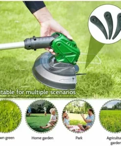 DONTODENT Lot De 24 Lames De Coupe-herbe De Rechange Pour Débroussailleuse Bosch Durablade Art 23-18 Li Art 26-18 Li, Vert -Débroussailleuse Soldes Magasin 65869247 4