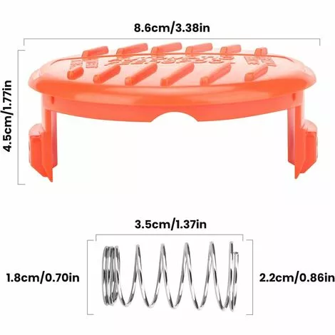 QERSTA Capuchons De Bobine, Capuchons De Bobine 4 Pièces Capuchon De Bobine De Tondeuse, Accessoires De Débroussailleuse, Capuchons De Bobine En ABS Pour Black-Decker, Tondeuse à Gazon Rc-100-P 4 QERSTA Capuchons De Bobine, Capuchons De Bobine 4 Pièces Capuchon De Bobine De Tondeuse, Accessoires De Débroussailleuse, Capuchons De Bobine En ABS Pour Black-Decker, Tondeuse à Gazon Rc-100-P – Image 2