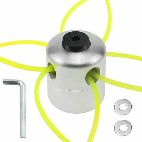 LADACèE Têtes Pour Débroussailleuses Universelle En Aluminium M10 Strimmer Head Avec 4 Fils 1 Clé Hexagonale Et 2 Rondelles Tête Coupe-bordure Pour Tondeuse à Gazon 3 LADACèE Têtes Pour Débroussailleuses Universelle En Aluminium M10 Strimmer Head Avec 4 Fils 1 Clé Hexagonale Et 2 Rondelles Tête Coupe-bordure Pour Tondeuse à Gazon