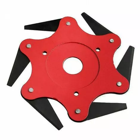 BDD Tête De Désherbeur à Six Lames Pour Tondeuse à Gazon (rouge) 3 BDD Tête De Désherbeur à Six Lames Pour Tondeuse à Gazon (rouge)