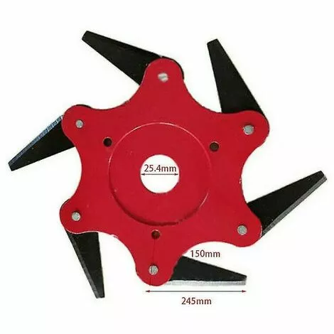 BDD Tête De Désherbeur à Six Lames Pour Tondeuse à Gazon (rouge) 4 BDD Tête De Désherbeur à Six Lames Pour Tondeuse à Gazon (rouge) – Image 2