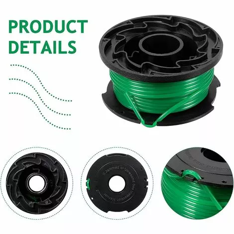 MONLY Lot De 6 Bobines De Fil Pour Débroussailleuse Black And Decker GL7033, GL8033, GL9035, 6 M 4 MONLY Lot De 6 Bobines De Fil Pour Débroussailleuse Black And Decker GL7033, GL8033, GL9035, 6 M – Image 2