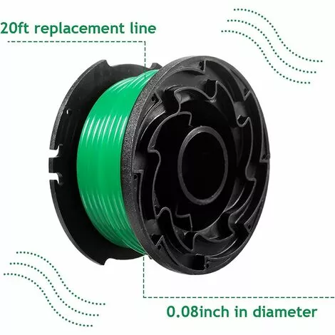 MONLY Lot De 6 Bobines De Fil Pour Débroussailleuse Black And Decker GL7033, GL8033, GL9035, 6 M 5 MONLY Lot De 6 Bobines De Fil Pour Débroussailleuse Black And Decker GL7033, GL8033, GL9035, 6 M – Image 3