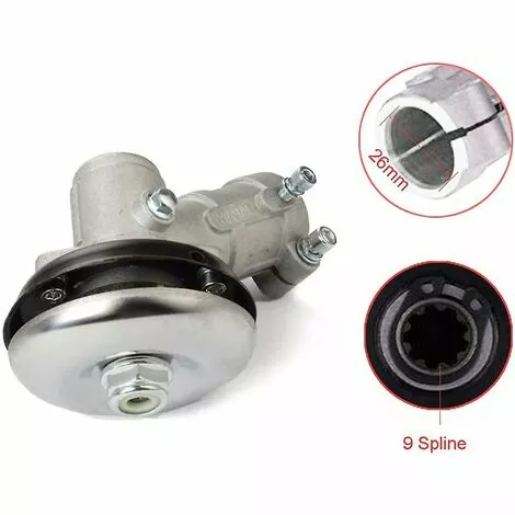 DONTODENT Débroussailleuse à Engrenage Conique 26 Mm, Tête De Débroussailleuse Universelle Coupe-herbe/boîte De Vitesses De Tronçonneuse (26 Mm, 9 Dents Rondes) 4 DONTODENT Débroussailleuse à Engrenage Conique 26 Mm, Tête De Débroussailleuse Universelle Coupe-herbe/boîte De Vitesses De Tronçonneuse (26 Mm, 9 Dents Rondes) – Image 2