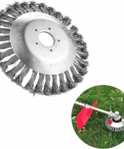 THSINDE Tete Brosse Debroussailleuse, 6'' Brosse De Desherbage, Brosse De Débroussailleuse, Brosse Rotative Debroussailleuse, Tête Brosse Désherbage, Accessoires De Tondeuse à Gazon
