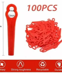 KAEJYIUT Tête De Débroussailleuse Lame Coupe Bordure,100pcs Lames En Plastique De Rechange Lame Taille Bordure Lame Plastique Coupe Bordure Lame Coupe Bordur,pour Jardin Et Pelouse Coupe-Bordures Sur Batterie -Débroussailleuse Soldes Magasin 66211262 2