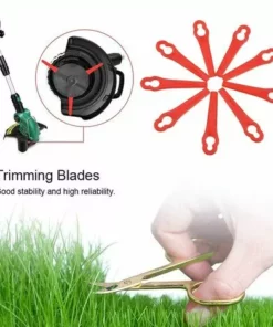 KAEJYIUT Tête De Débroussailleuse Lame Coupe Bordure,100pcs Lames En Plastique De Rechange Lame Taille Bordure Lame Plastique Coupe Bordure Lame Coupe Bordur,pour Jardin Et Pelouse Coupe-Bordures Sur Batterie -Débroussailleuse Soldes Magasin 66211262 3
