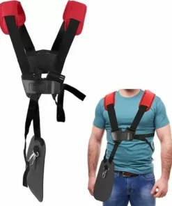 Cisea Sling Trimmer - Tondeuse à Double Harnais D'épaule Avec Ceinture En Nylon Durable Réglable Pour Tondeuse Stihl Fs, Km Series (rouge)