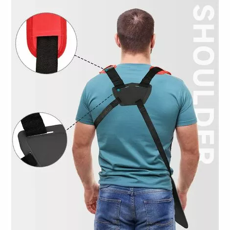 Cisea Sling Trimmer - Tondeuse à Double Harnais D'épaule Avec Ceinture En Nylon Durable Réglable Pour Tondeuse Stihl Fs, Km Series (rouge) 5 Cisea Sling Trimmer - Tondeuse à Double Harnais D'épaule Avec Ceinture En Nylon Durable Réglable Pour Tondeuse Stihl Fs, Km Series (rouge) – Image 3