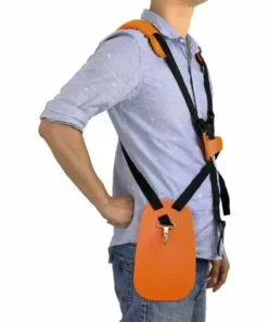 Bandoulière à Trimmer, Bandoulière à Double épaule Confort Brush Cutter Trimmer Épaulière Harnais Sangle Tondeuse à Gazon, Ceinture En Nylon Pour Jardin De Coupeur De Brosse (orange)——Adélala -Débroussailleuse Soldes Magasin 66382957 3