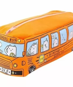 BENOBBY KIDS Trousse Bus Petit Animal, Sac à Crayons Pour Voiture En Toile De Grande Capacité, Personnalisé Grande Capacité Mignon étui à Crayons, Trousse D'autobus Scolaire Mignonne, Pour Garçons Et Filles