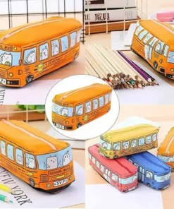 BENOBBY KIDS Trousse Bus Petit Animal, Sac à Crayons Pour Voiture En Toile De Grande Capacité, Personnalisé Grande Capacité Mignon étui à Crayons, Trousse D'autobus Scolaire Mignonne, Pour Garçons Et Filles -Débroussailleuse Soldes Magasin 66626790 4