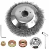 BF 6 Pouces Tete Debroussailleuse Universelle, 150mm*25.4mm Brosse De Desherbage Pour Debroussailleuse, Brosse à Désherber De Mauvaises Herbes Ronde, Pour Pelouse Jardin ​Agriculture