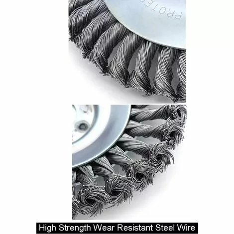 DENUOTOP TêTe De Coupe, Brosse MéTallique Robuste, Disque De Remplacement De La TêTe De Coupe, Pour Les Zones Envahies Par La VéGéTation, L'Herbe Dans Les Coins, La Mousse, Les Jardins, Les Pelouses - Trou De 25,4 Mm (20cm). 6 DENUOTOP TêTe De Coupe, Brosse MéTallique Robuste, Disque De Remplacement De La TêTe De Coupe, Pour Les Zones Envahies Par La VéGéTation, L'Herbe Dans Les Coins, La Mousse, Les Jardins, Les Pelouses - Trou De 25,4 Mm (20cm). – Image 4