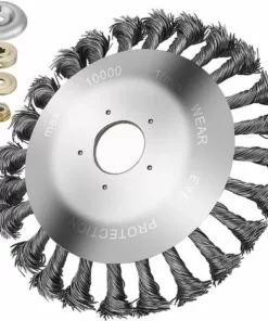 OCXIN Brosse à Désherber, Brosse à Désherber, Brosse à Désherber, Débroussailleuse, Débroussailleuse, Brosse Métallique, Débroussailleuse, Brosse Ronde, Brosse En Acier, Brosse à Joints Pour Un Désherbage Efficace, Tondeuse à Gazon, Tondeuse à Désherber