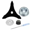 FLETéçA 12"x 3T Lame De Débroussailleuse Avec Kit D'entretien D'accessoire D'adaptateur De Lame De Tondeuse à Gazon De Machine De Jardinage Pour Mauvaises Herbes Fraîches Et Tondeuse.