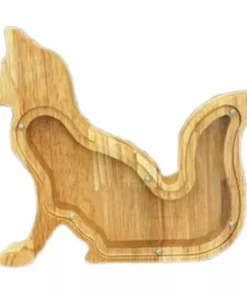 DECKON Animal En Bois Forme De Dinosaure Piggy Bank Money Saving Box Enfants Cadeau Décoration De La Maison Fox