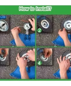 REGALOS Tête De Débroussailleuse Conique En Fil Acier Massif De Fer Noué De 150 Mm Pour Tondeuse à Gazon - Plateau De Désherbage Jardin Et Mauvaises Herbes, Brosse Rotative De Rechange Pour Tonte 10 REGALOS Tête De Débroussailleuse Conique En Fil Acier Massif De Fer Noué De 150 Mm Pour Tondeuse à Gazon - Plateau De Désherbage Jardin Et Mauvaises Herbes, Brosse Rotative De Rechange Pour Tonte -Débroussailleuse Soldes Magasin 67332337 4