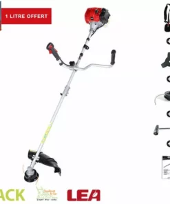 Pack Huile + Rotofil Thermique 52cc Harnais Fil Lame 3 Dents LEA LE25517BP