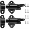 VOCTEIN Lot De 2 Loquets De Porte Automatiques – Loquets De Porte En Alliage De Zinc Loquets à Ressort Loquets De Porte à Rebond Automatique, Loquets De Porte à Rebond à Ressort Avec Vis, Pour Portes D'armoire (noir)