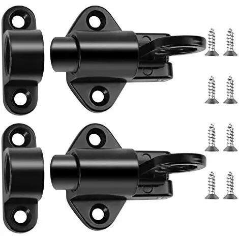 VOCTEIN Lot De 2 Loquets De Porte Automatiques – Loquets De Porte En Alliage De Zinc Loquets à Ressort Loquets De Porte à Rebond Automatique, Loquets De Porte à Rebond à Ressort Avec Vis, Pour Portes D'armoire (noir) 3 VOCTEIN Lot De 2 Loquets De Porte Automatiques – Loquets De Porte En Alliage De Zinc Loquets à Ressort Loquets De Porte à Rebond Automatique, Loquets De Porte à Rebond à Ressort Avec Vis, Pour Portes D'armoire (noir)