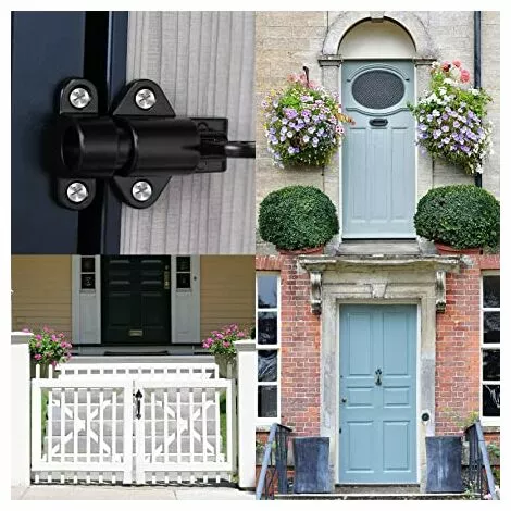 VOCTEIN Lot De 2 Loquets De Porte Automatiques – Loquets De Porte En Alliage De Zinc Loquets à Ressort Loquets De Porte à Rebond Automatique, Loquets De Porte à Rebond à Ressort Avec Vis, Pour Portes D'armoire (noir) 4 VOCTEIN Lot De 2 Loquets De Porte Automatiques – Loquets De Porte En Alliage De Zinc Loquets à Ressort Loquets De Porte à Rebond Automatique, Loquets De Porte à Rebond à Ressort Avec Vis, Pour Portes D'armoire (noir) – Image 2